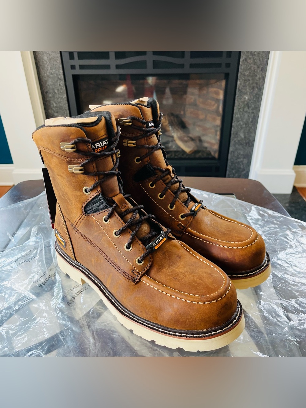 Ariat Rebar Lift 8" H20 Men's Work Boots Brown Waterproof  NEW With Tags